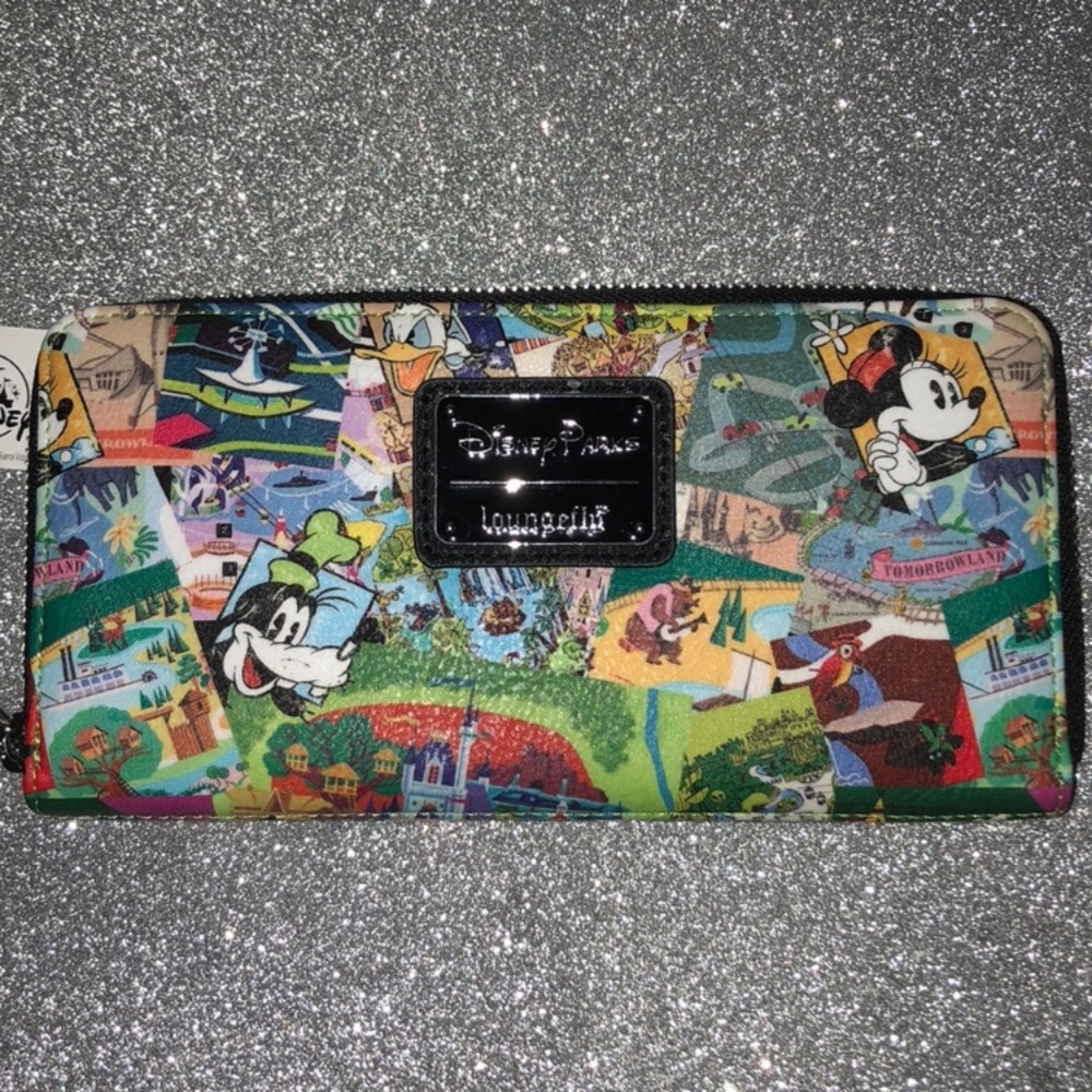 New Disney Parks Collage Wallet by Loungefly